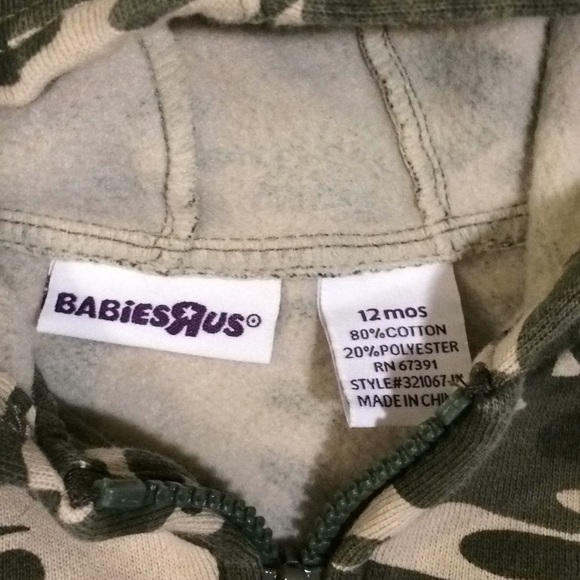 [BabiesRus] Camo Fleece lined Jacket - Picture 2 of 4